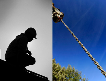 Construction d'un pont, Vinon sur Verdon (04), février 2014.