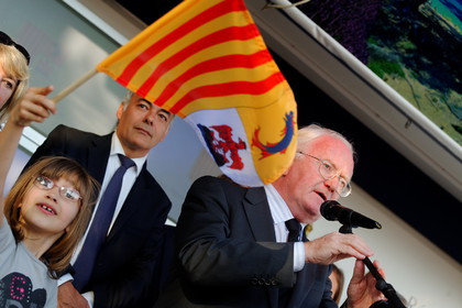 Discour de Michel Vauzelle, président de la région PACA, et Patrick Allemand, vice président de la région PACA, lors de la commémoration des 150 ans du rapprochement de Nice à la Provence, Nice juin 2010