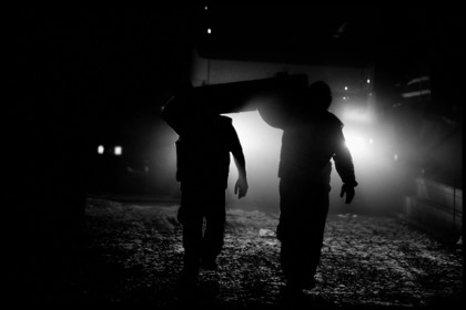 Entretien du canal de Marseille pour l'entreprise Gagneraud, octobre 2009.