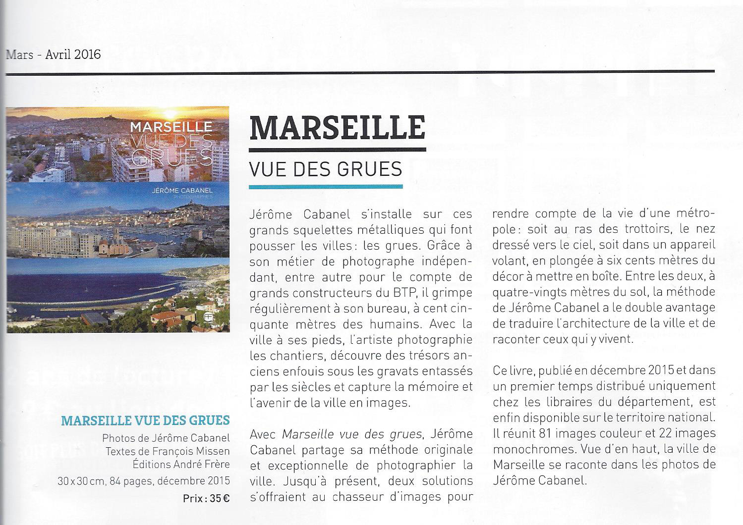 Profession Photographe, mars avril 2016