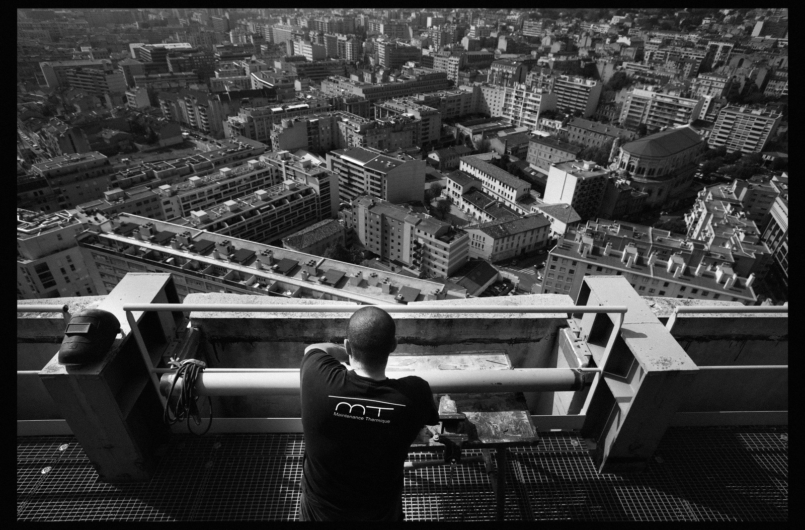 Société Maintenance Thermique, en intervention à la tour Allianz (ex AGF), avril 2009